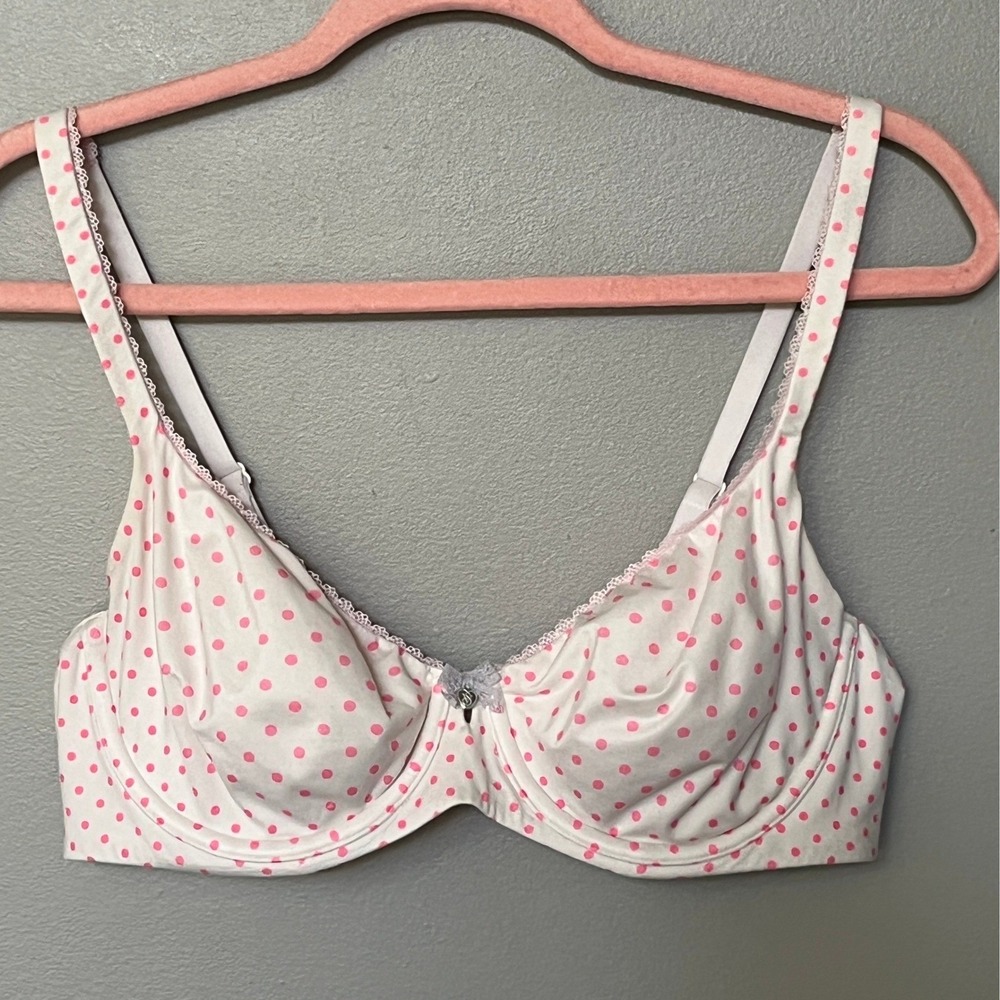 Victoria's Secret Body by Victoria Polka Dot Lace Underwire Bra 38C Coquette - Picture 5 of 11